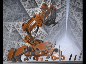 the walking mech neck orange version 3D 모델