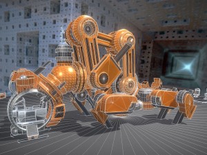 the walking mech neck orange version 3D 모델