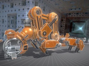 the walking mech neck orange version 3D Model