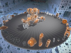 the walking mech neck orange version 3D 모델