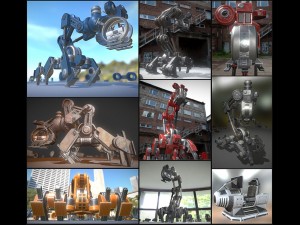 the walking mech neck collection Modelo 3D