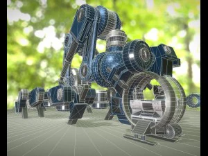 the walking mech neck collection 3D Model