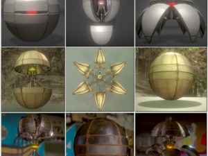 sphere bot collection 3D Model