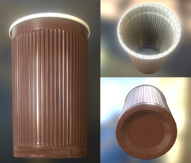 small plastic cup collection Model 3D .c4d .max .obj .3ds .fbx .stl .blend 