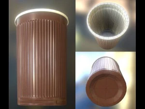 cole&ccedil;&atilde;o de copos de pl&aacute;stico pequenos Modelo 3D