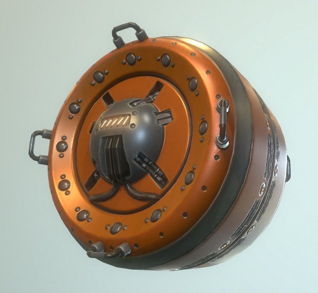 ai control module orange version 3D मॉडल .c4d .max .obj .3ds .fbx .stl .blend 