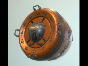 ai control module orange version 3D 모델