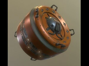 ai control module orange version 3D Model