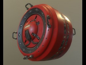 ai control module red version 3D Model