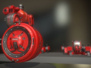 ai control module red version 3D Model