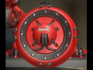 ai control module red version 3D Model