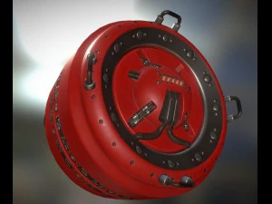 ai control module red version 3D Model