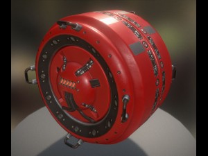 ai control module red version 3D Model
