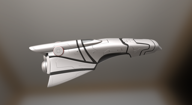 spaceship - keeper - high-poly version 3D Model .c4d .max .obj .3ds .fbx .stl .blend 