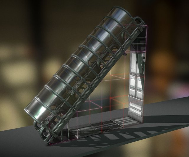 futuristic stairs collection basic Modelo 3D .c4d .max .obj .3ds .fbx .stl .blend 