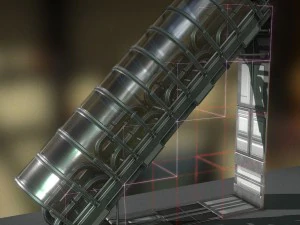 Colecci&oacute;n de escaleras futuristas b&aacute;sicas. Modelo 3D