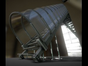 futuristic stairs collection basic Modelo 3D