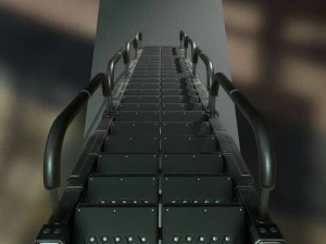 Colecci&oacute;n de escaleras futuristas b&aacute;sicas. Modelo 3D