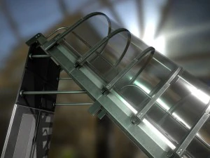 Colecci&oacute;n de escaleras futuristas b&aacute;sicas. Modelo 3D