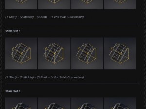 futuristic stairs collection basic Modelo 3D