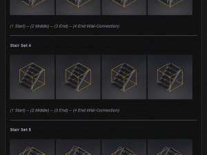 futuristic stairs collection basic Modelo 3D