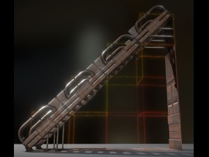futuristic stairs collection rusty and basic 3D 模型