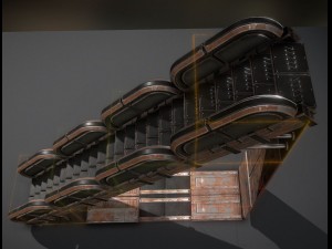futuristic stairs collection rusty and basic 3D 模型