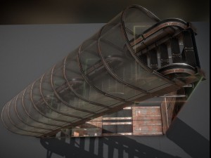 futuristic stairs collection rusty and basic 3D 模型