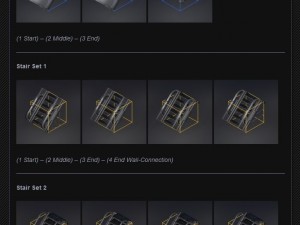 futuristic stairs collection rusty and basic 3D 模型