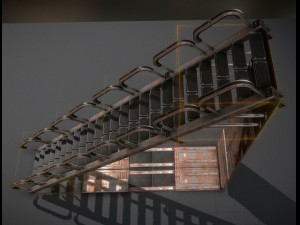 futuristic stairs collection rusty and basic 3D 模型