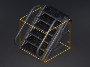 futuristic stairs collection rusty and basic 3D 模型