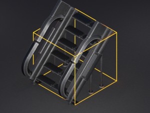 futuristic stairs collection rusty and basic 3D 模型