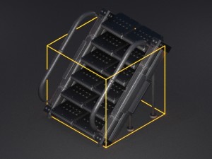 futuristic stairs collection rusty and basic 3D 模型