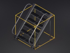 futuristic stairs collection rusty and basic 3D 模型