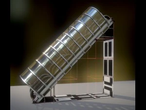futuristic stairs collection white plastic 3D Model