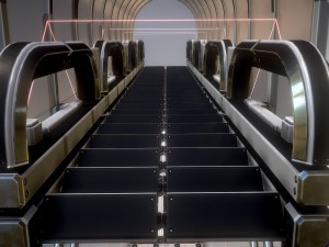 futuristic stairs collection white plastic 3Dモデル