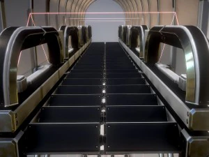 futuristic stairs collection white plastic 3D Model