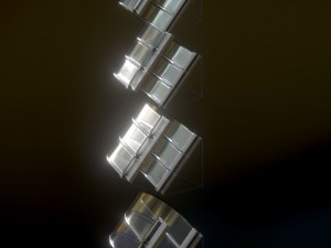 futuristic stairs collection white plastic 3Dモデル