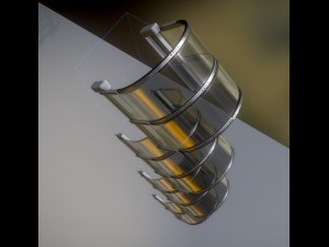 futuristic stairs collection white plastic 3Dモデル