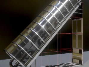 futuristic stairs collection white plastic 3D Model