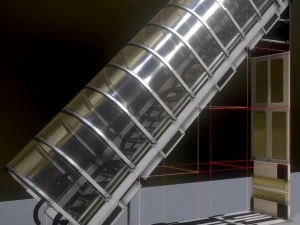 futuristic stairs collection white plastic 3D Model