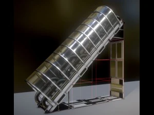 futuristic stairs collection white plastic 3D Model