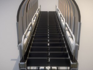 futuristic stairs collection white plastic 3Dモデル