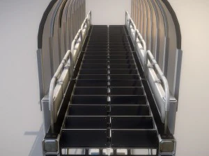 futuristic stairs collection white plastic 3D Model