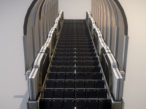 futuristic stairs collection white plastic 3Dモデル