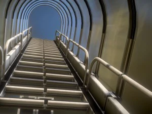 futuristic stairs collection white plastic 3D Model