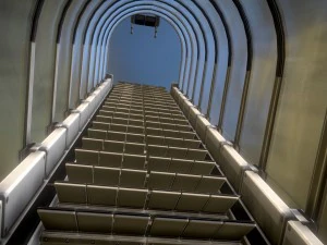 futuristic stairs collection white plastic 3D Model