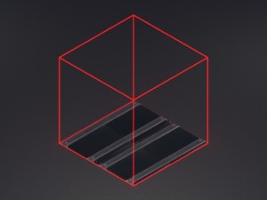 futuristic stairs collection white plastic 3Dモデル