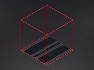 futuristic stairs collection white plastic 3D Model