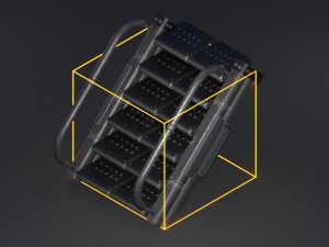 futuristic stairs collection white plastic 3Dモデル